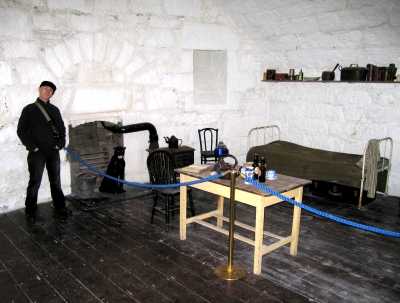 Inside the Martello tower