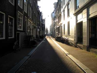 Golden light in Amsterdam