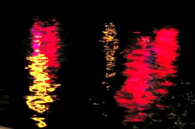Pink and yellow reflections
