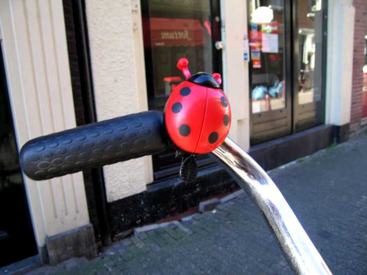 Ladybird bicycle bell, Amsterdam