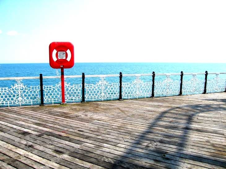 Sunlight on pier, Brighton, Sussex