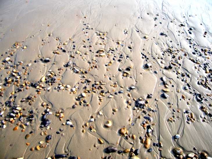 Pebble patterns on the beach, Brighton