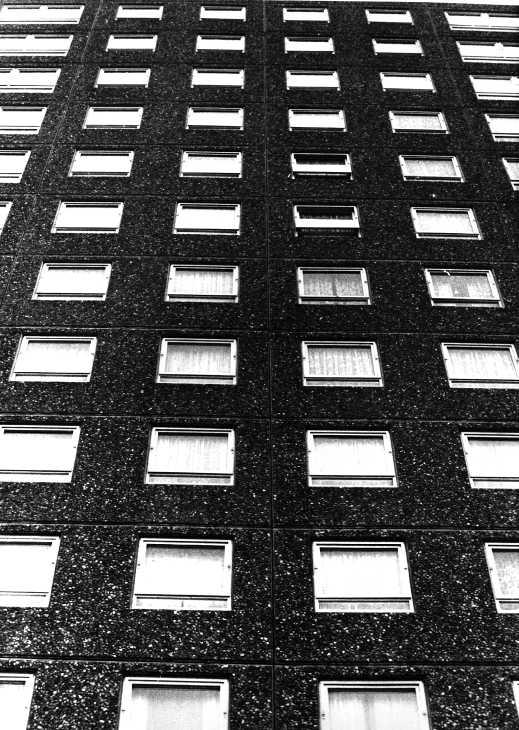 High rise flats Black & white photograph