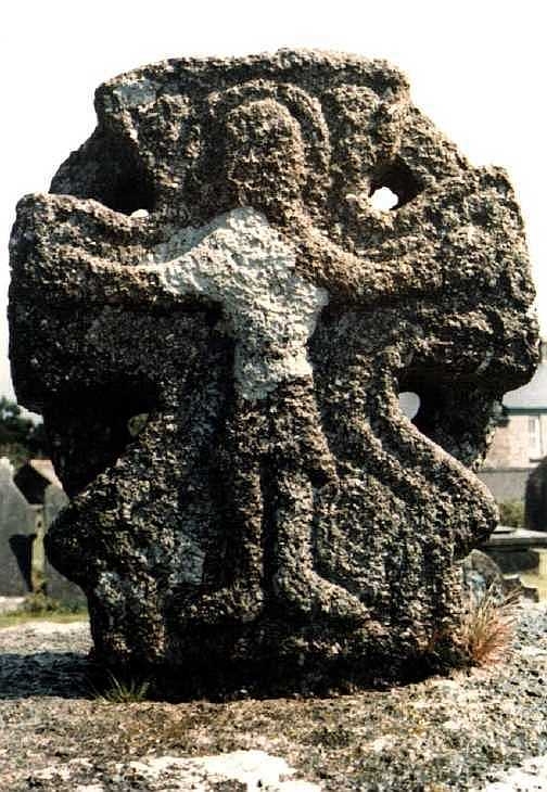 Carving at St Levan church, Cornwall