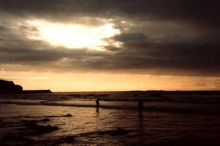Beach at sunset, Sennen Cove, Cornwall