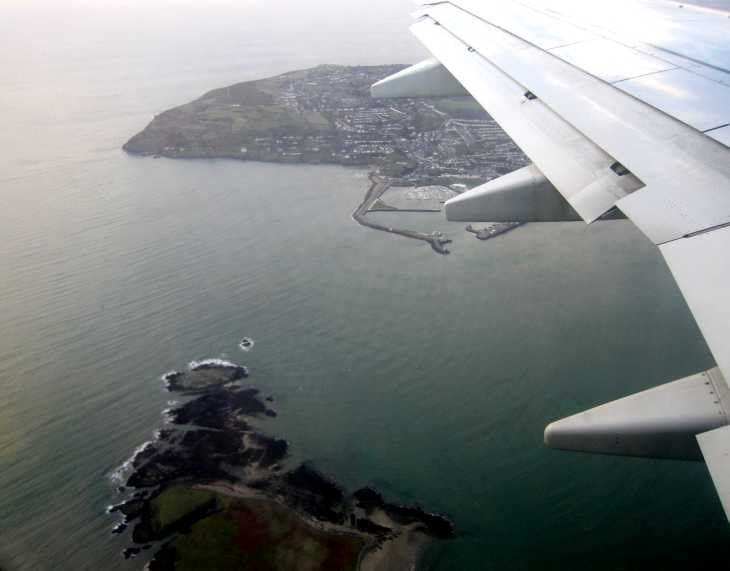 Arrival over Howth, Dublin, Ireland