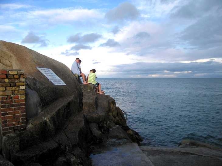 The Forty Foot Bathing Pool, near the Martello tower, where Buck Mulligan swims in Ulysses