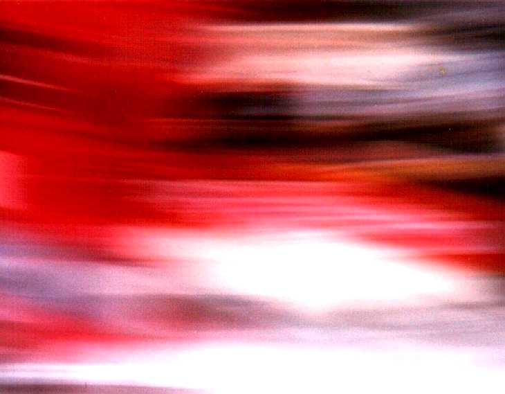 Experimental photography. Painting with light. Moving camera in the street