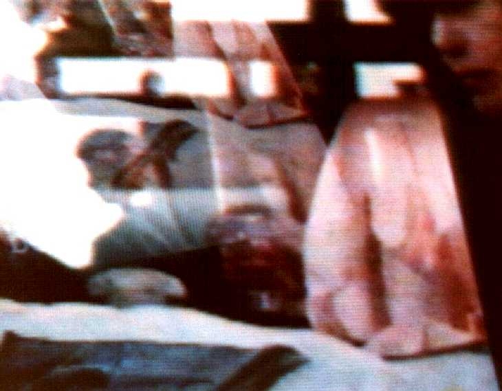 Experimental photography. TV screen