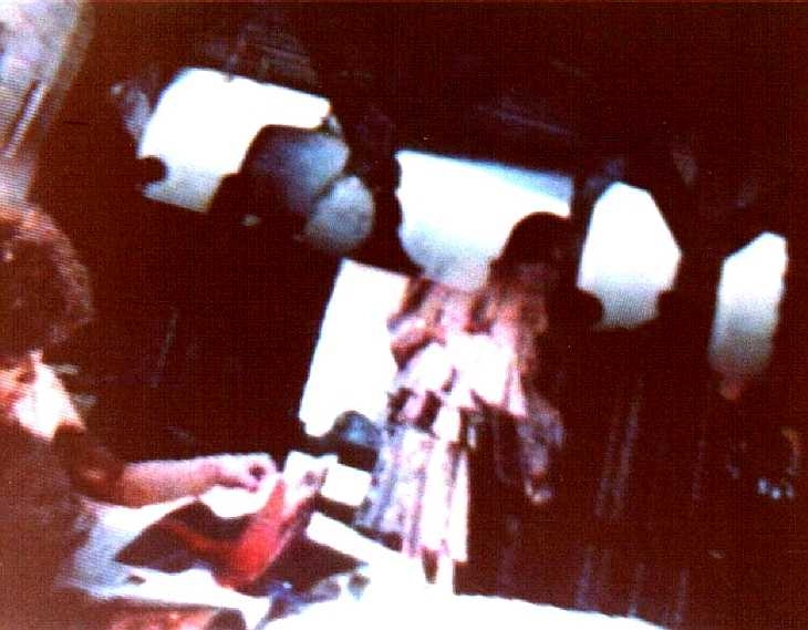 Experimental photograph of TV screen