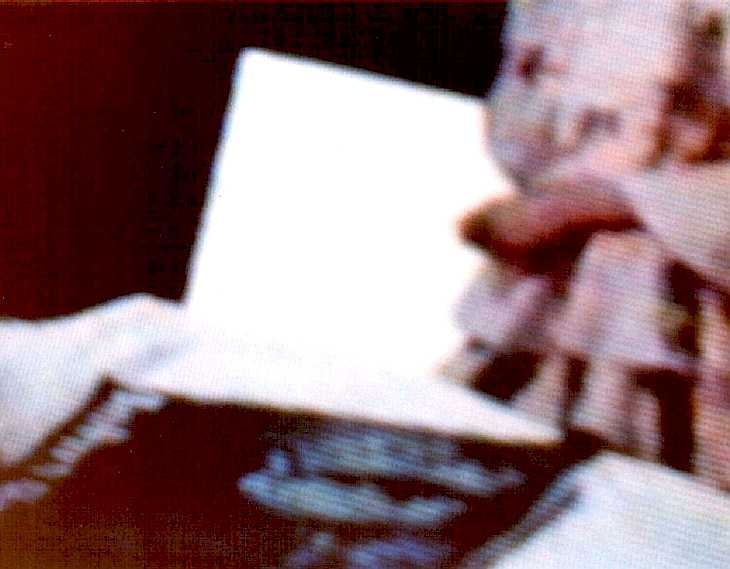 Experimental photo - close up TV screen