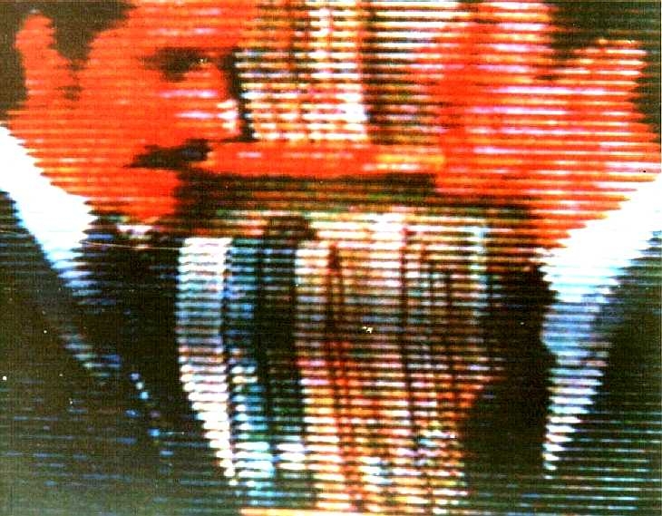 Experimental photography - shot of TV screen