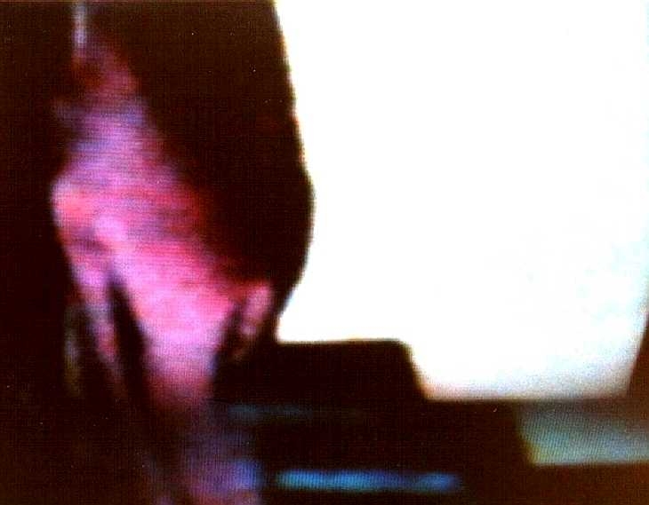 Experimental photo of television screen