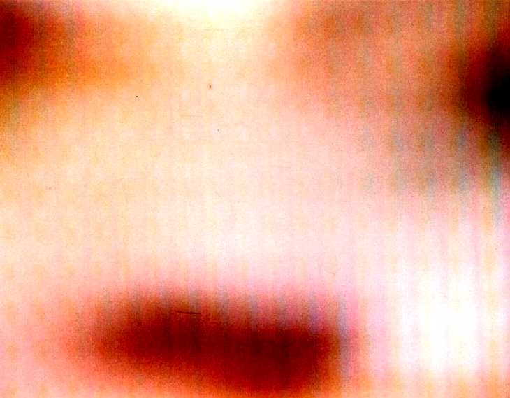 Experimental extreme close-uo of television screen