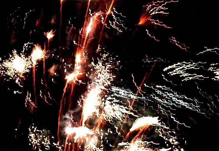 Solar wind. Firework display, London