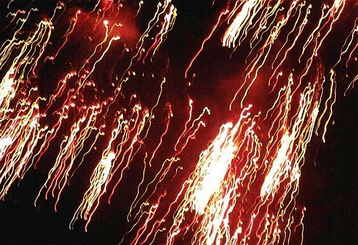 Let there be more light. Firework display, London