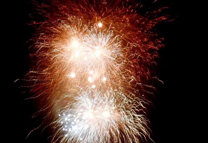 Double light-flower. Firework display, London