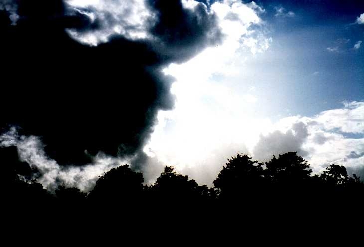 Stormy view at Kew Gardens in London