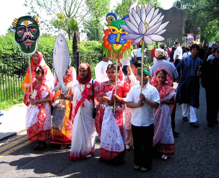 Children's procession at The Baishakhi Mela