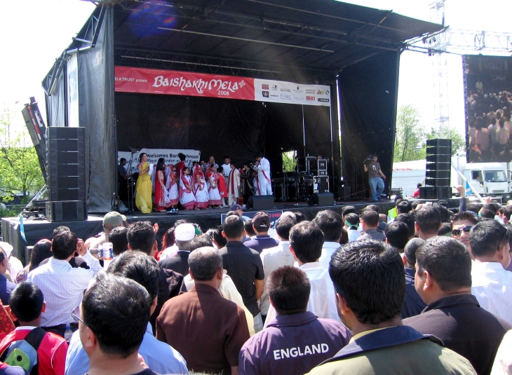 The stage at The Baishakhi Mela