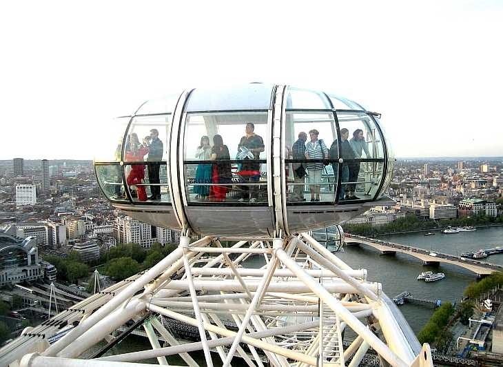 At the top of The London Eye
