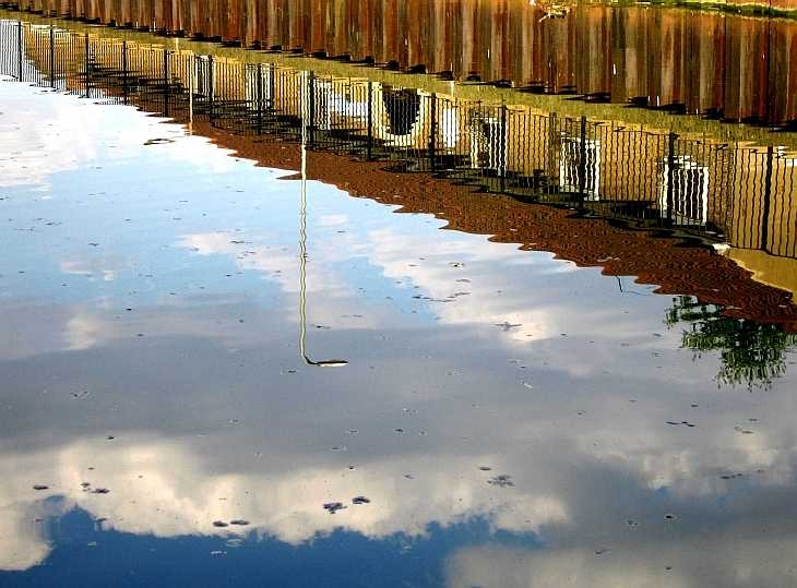Canal reflections at Islington, London