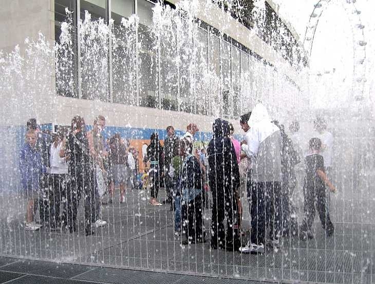 Fountains at the Thames Festival, London