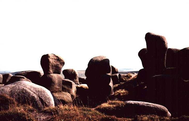 Weathered rocks on Kinder Scout, The Peak District