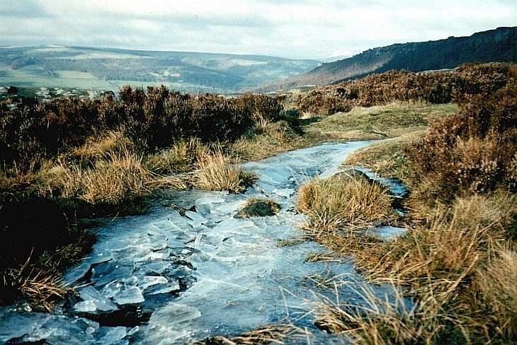 Ice on Baslow Edge, The Peak District