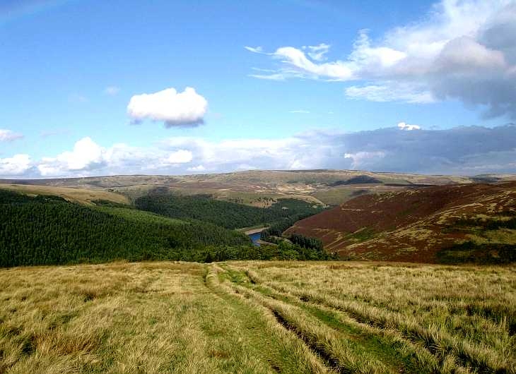Derwent Dale from near Alport Castles, Derbyshire Peak District