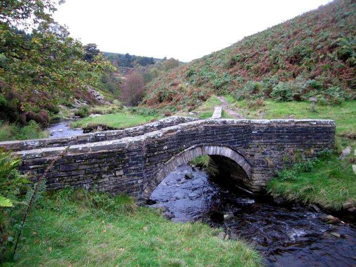 Stone bridge over The River Goyt
