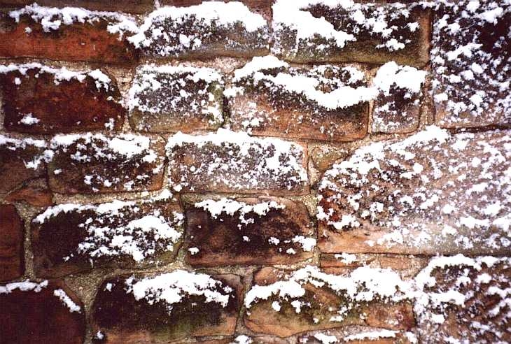Textures. Bricks and snow