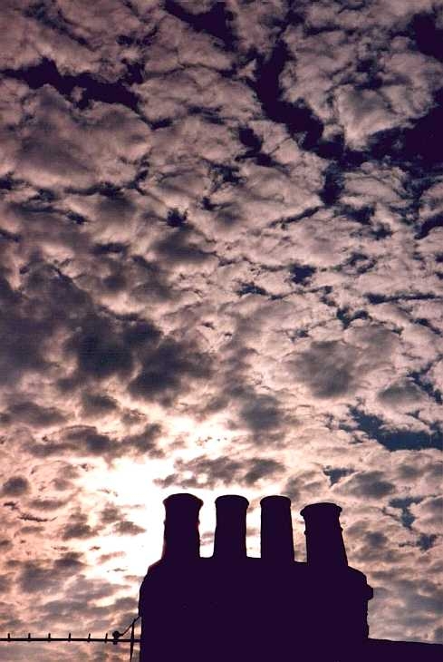 Sky and chimney, Islington, London