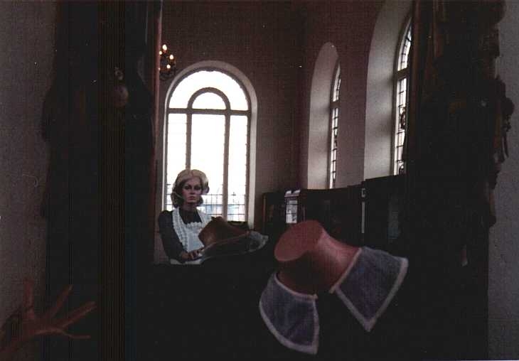 Surreal scene in a museum