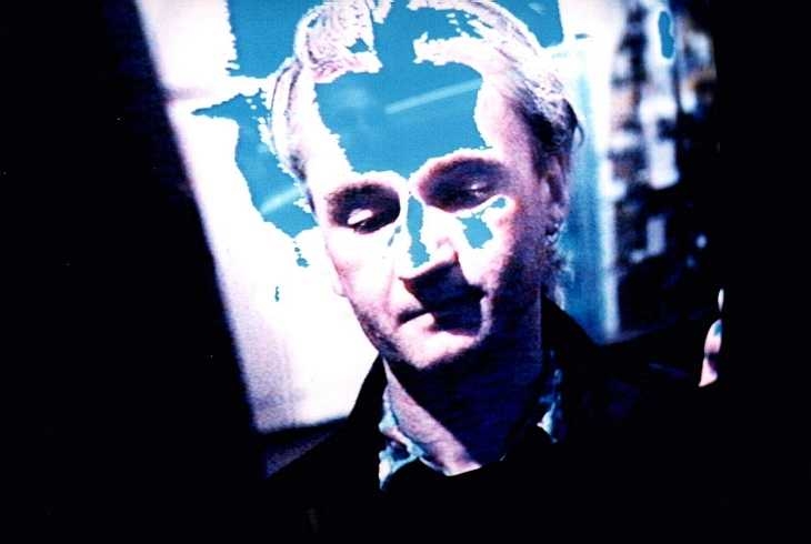 Frank on screen at the Photography Museum, Bradford