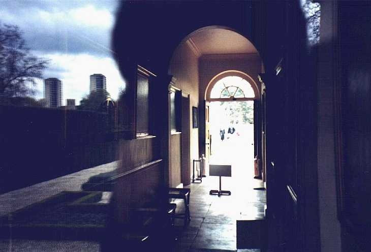 Through a window at Kew Gardens, London