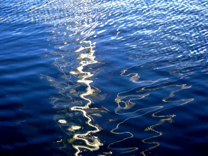 Reflection of mast, St Katharine's Dock, London