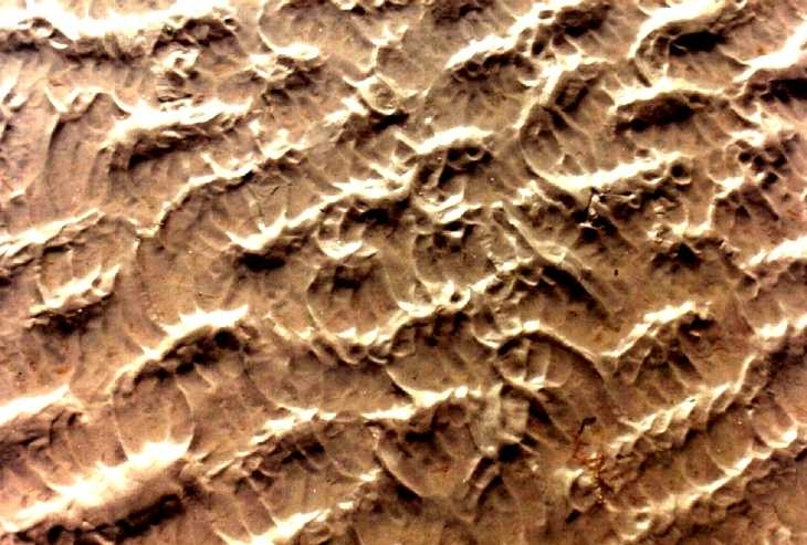 Sand patterns, Worthing beach at low tide, Sussex