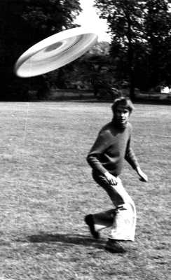 Playing frisbee in Ravenscourt Park