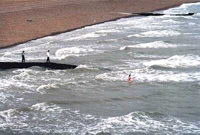 On the beach, Brighton, Sussex