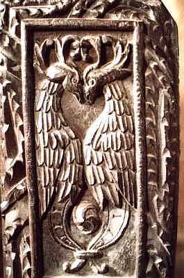 Carvings, St Levan church, Cornwall