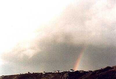 Sennen Cove, Cornwall, rainbow