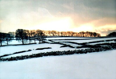 Sir William Hill, Grindleford, Derbyshire, The Peak District in snow