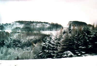 Sir William Hill, Grindleford, Derbyshire, The Peak District in snow
