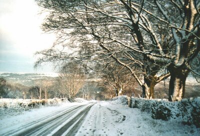 Sir William Hill, Grindleford, Derbyshire, The Peak District in snow