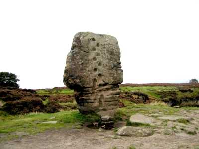 The Cork Stone monolith, Stanton Moor, Derbyshire Peak District