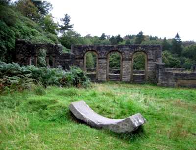 Arches in the ruins of Errwood Hall