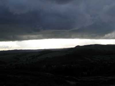 Stormier sky over Baslow Edge