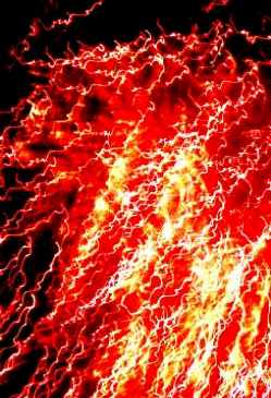 waterfall of fire