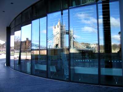 Tower Bridge reflection, GLA headquarters, London